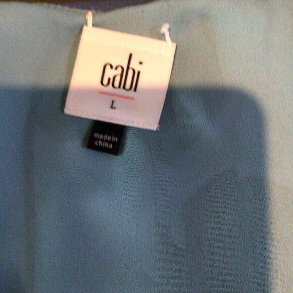 Cabi Blue Poppy Floral Sleeveless Tank Style 3268 Size L - Picture 7 of 7